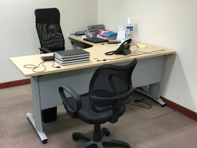 Comtel - L-shaped Director's Desk with Curvy Leg and Modesty Panel