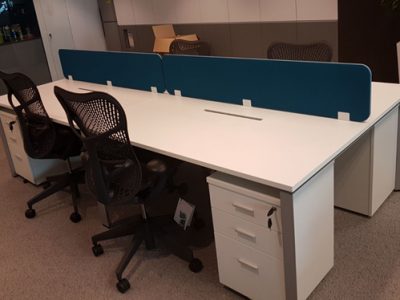 DNDB Pte Ltd - DE Series Workstation with clip on Fabric panel