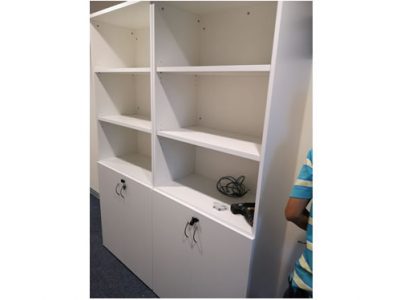 Tong Eng Building for Instyle Creative - Open Shelving with Swing Door Lower Cabinet