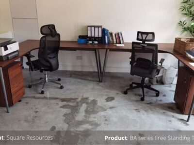 Office Furniture Freestanding Table _ U-Shape 2 Seater_BA series_Square Resources_Offitek Singapore