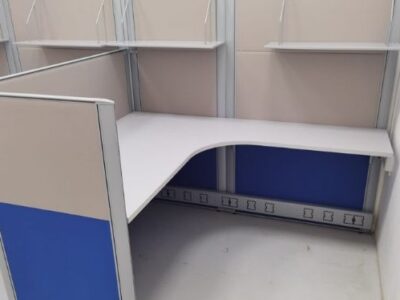 Office Furniture | Workstations | Overhanging Shelf | L-shaped Tabletop | DP26 Series | AMT | Offitek