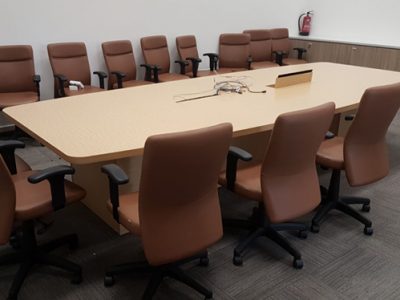 THK@Hougang - Wooden Block Leg Conference Table