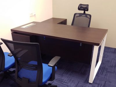 Verint - Executive Desk with BO Series Table Legs and Customised Cabinet