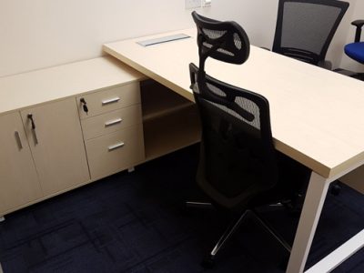 Verint - Executive Desk with BO Series Table Legs and Side Cabinet