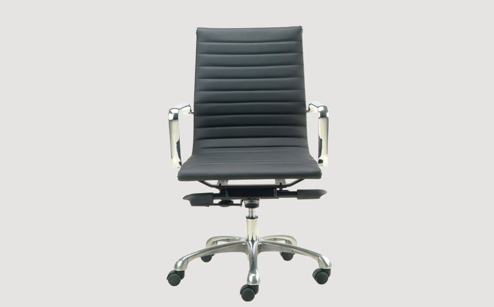 ergonomic mid back office chair chrome frame black seat chrome chair legs