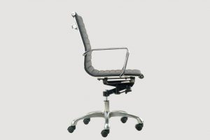 ergonomic mid back office chair chrome frame black seat chrome chair legs