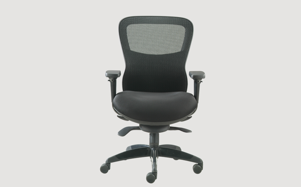 ergonomic mid back office chair black frame black seat mesh back castor wheels