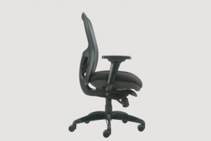 ergonomic mid back office chair black frame black seat mesh back castor wheels