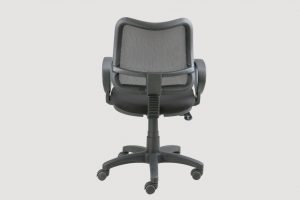 ergonomic mid back office chair black frame black seat mesh back castor wheels