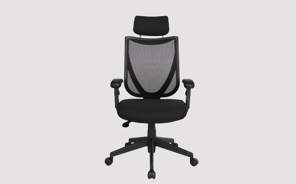 ergonomic high back office chair black frame black seat mesh back castor wheels