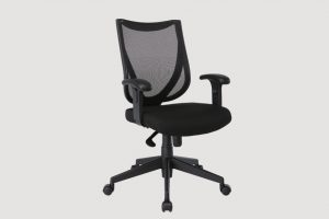 ergonomic mid back office chair black frame black seat mesh back castor wheels