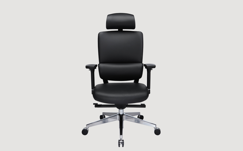 ergonomic high back office chair black frame black seat chrome legs castor wheels