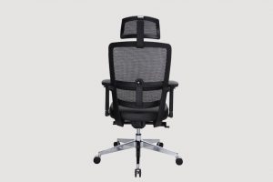 ergonomic high back office chair black frame black seat mesh back chrome legs castor wheels