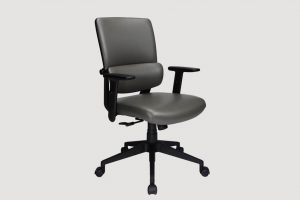 ergonomic mid back office chair black frame grey seat castor wheels