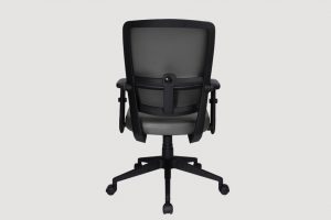 ergonomic mid back office chair black frame grey seat castor wheels