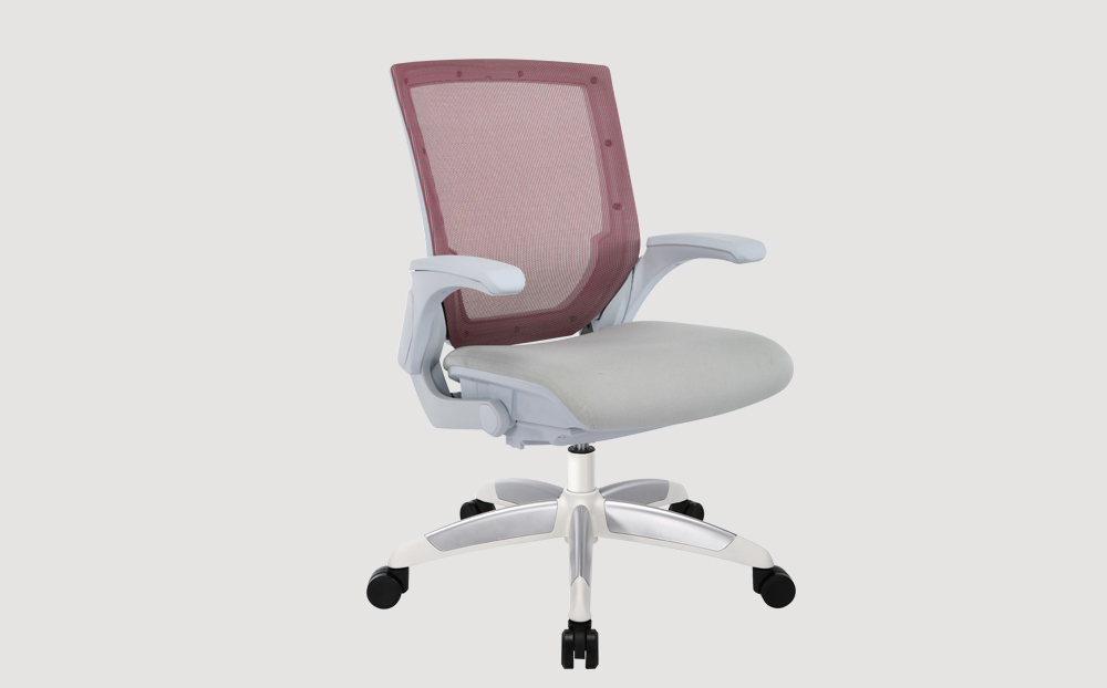Chase Red Mesh Back Office Chair with white leg base