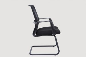 ergonomic mid back office chair mesh back black frame black seat