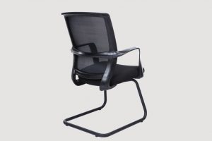 ergonomic mid back office chair mesh back black frame black seat