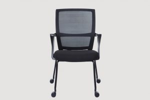 ergonomic mid back office chair mesh back black frame black seat