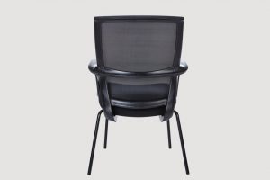 ergonomic mid back office chair mesh back black frame black seat