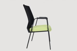 ergonomic mid back office chair mesh back black frame green seat