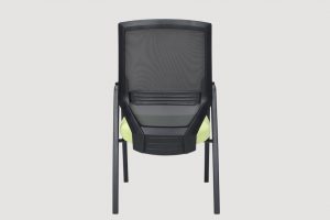 ergonomic mid back office chair mesh back black frame green seat