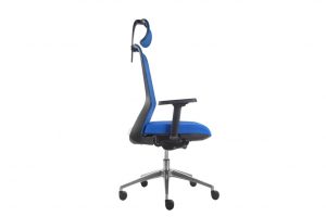 ergonomic high back office chair blue seat black frame mesh back
