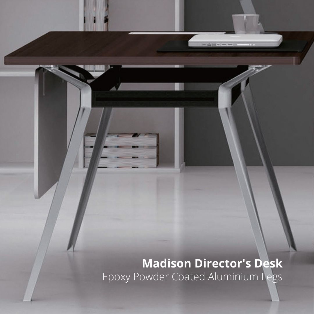 Epoxy Powder Coated Aluminium Legs_MadisonDirectorDesk_Offitek