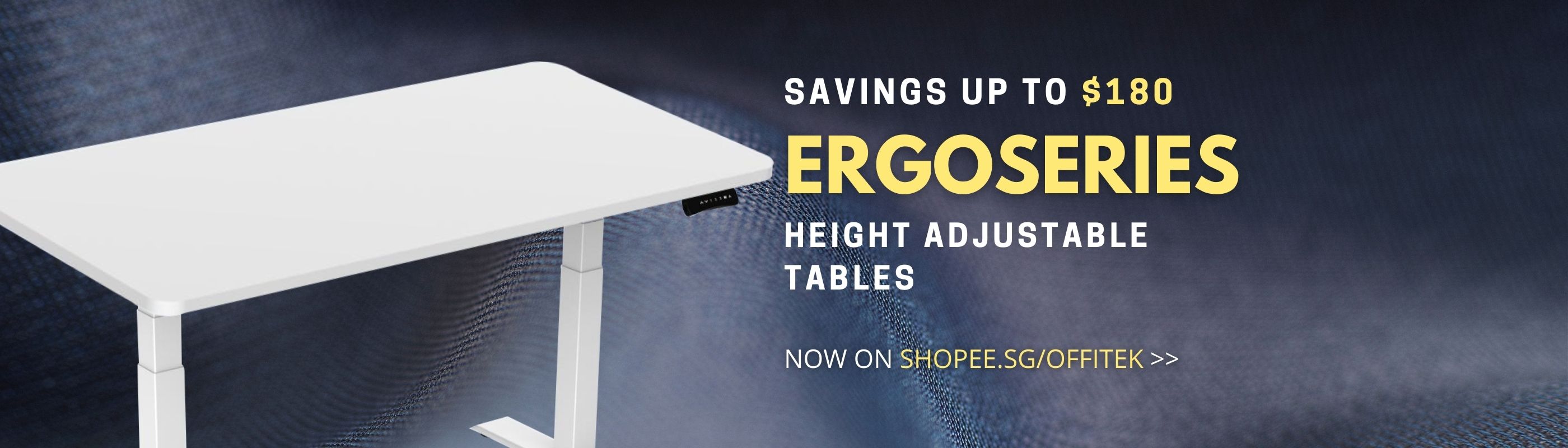 Height Adjustable Table_White Table Top_ErgoDesk | ErgoLITE Sale_Offitek